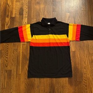 Vintage long sleeve polo shirt size large